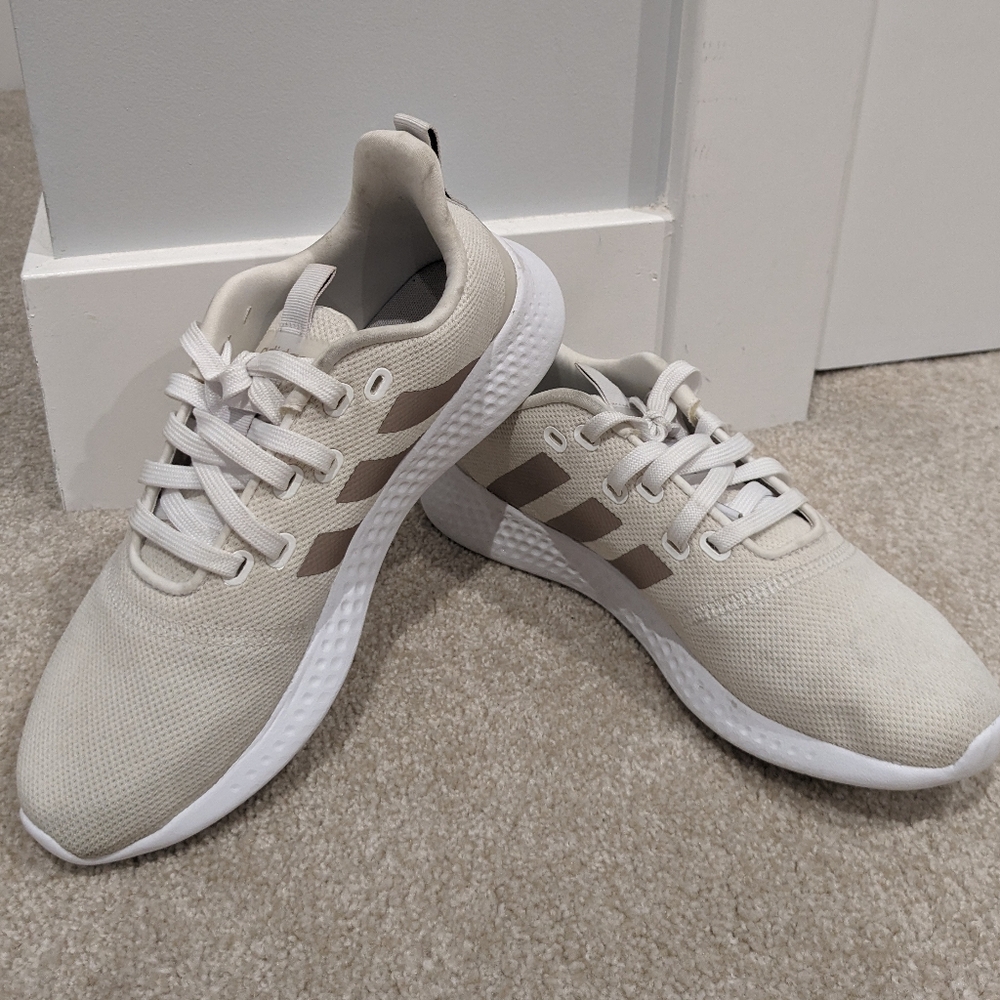 Adidas White Cloudfoam Puremotion running shoes
